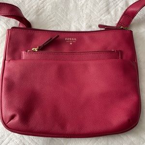 Fossil crossbody purse. Used once.  Great everyday bag with a pop of color!